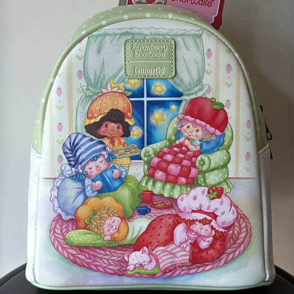Loungefly Handbags - Loungefly Strawberry Shortcake Slumber Party Mini Backpack NWT